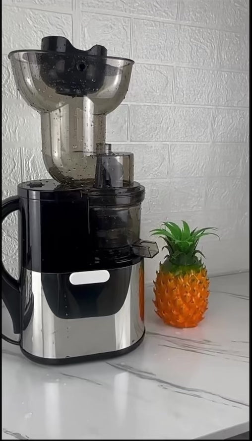 Full-Automatic Fresh Juice Extractor - Vertical Screw Juicer with Pulp-Juice Separation